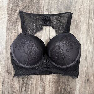 Victorias Secret Very Sexy Push Up High Neck Bra Goth Grunge Rave Size 34D